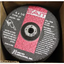 CASE OF 25 SAIT 4X1/4" GRINDING WHEEL