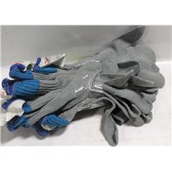 4 PAIR SILVER TALON WORK GLOVES SIZE MEDIUM