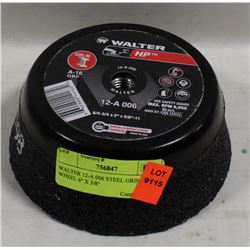 WALTER 12-A 006 STEEL GRINDING WHEEL, 6" X 5/8"
