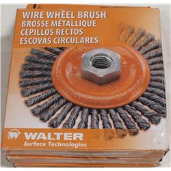 3  WALTER 6" X 1/4" WIRE WHEEL BRUSH