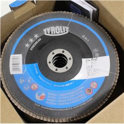 CASE OF 10 FLAP DISCS, 7" X 7/8", GRIT 40