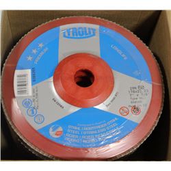 CASE OF 10 FLAP DISCS, 7" X 7/8", GRIT 60