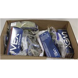 BOX OF YELLOW LENS SAFETY GLASSES