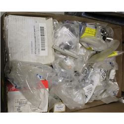 FLAT OF VARIOUS ITEMS, SOCKETS, CLAMPS, AND MUCH
