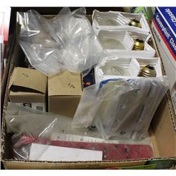 ASSORTED LOT: INCLUDES BULBS, FILTERS, HINGES &