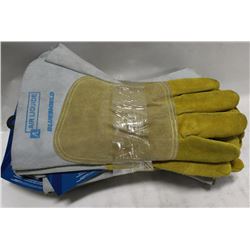 4 PAIRS OF NEW PIPELINER WELDING GLOVES, SZ LRG