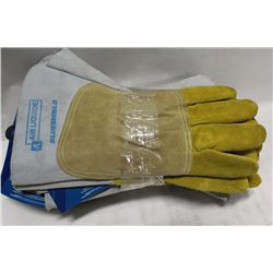 4 PAIRS OF NEW PIPELINER WELDING GLOVES, SZ LRG