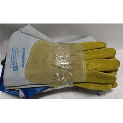 4 PAIRS OF NEW PIPELINER WELDING GLOVES, SZ LRG