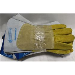4 PAIRS OF NEW PIPELINER WELDING GLOVES, SZ LRG