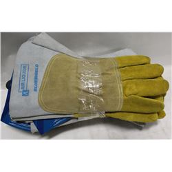 4 PAIRS OF NEW PIPELINER WELDING GLOVES, SZ LRG