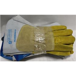 4 PAIRS OF NEW PIPELINER WELDING GLOVES, SZ LRG