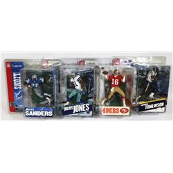 LOT OF 4 NFL MCFARLANE ASSORTED FIGURES.