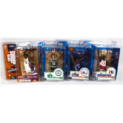 LOT OF 4 NBA MCFARLANE ASSORTED FIGURES.