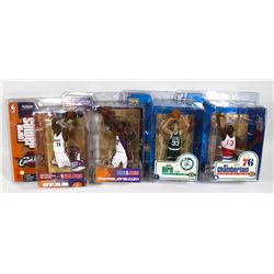 LOT OF 4 NBA MCFARLANE ASSORTED FIGURES.