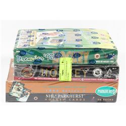 15) LOT OF 3 UNOPENED HOCKEY CARD BOX PACKS -