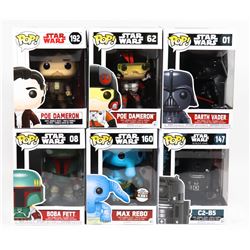 LOT OF 6 ASSORTED FUNKO POP FIGURE COLLECTIBLES