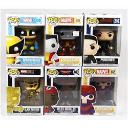 LOT OF 6 ASSORTED FUNKO POP FIGURE COLLECTIBLES