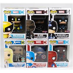 LOT OF 6 ASSORTED FUNKO POP FIGURE COLLECTIBLES