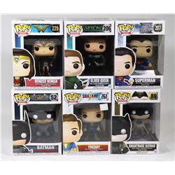 LOT OF 6 ASSORTED FUNKO POP FIGURE COLLECTIBLES