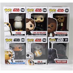LOT OF 6 ASSORTED FUNKO POP FIGURE COLLECTIBLES