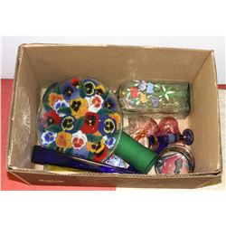 LOT OF ASSORTED GLASS PIECES