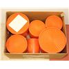 Image 1 : 7PC VINTAGE TUPPERWARE CANNISTERS W/ LIDS (ORANGE)