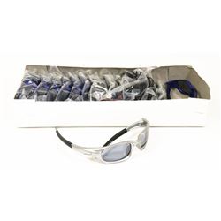 LOT OF BLUE, BLACK & SILVER SPORTS GLASSES