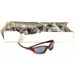 LOT OF RED & BLACK SPORTS GLASSES.