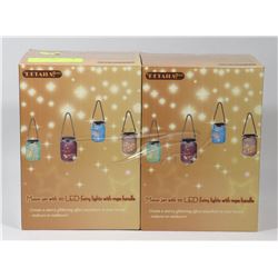 2PK MASON JAR LED LITES.