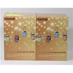 2PK MASON JAR LED LITES.