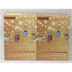 2PK MASON JAR LED LITES.
