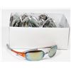 Image 1 : BOX OF SILVER AND ORANGE OAKLEY STYLED SUNGLASSES