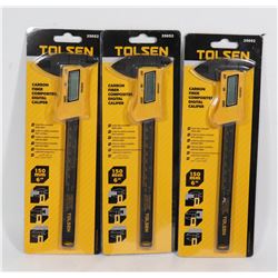 SEALED SET OF 3 TOLSEN CARBON FIBER DIGITAL
