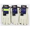 Image 1 : THREE NEW LEATHER HORIZON SIZE LARGE WORK GLOVES