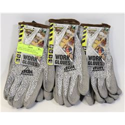 THREE NEW PAIRS OF GREY SPECKLED WORK HORSE WORK