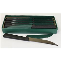 BOX OF 12 JA HENCKELS STEAK KNIVES.