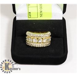 NEW GOLD PLATED RING SZ 8