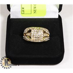 NEW GOLD PLATED RING SZ 8