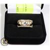 Image 1 : NEW GOLD PLATED RING SZ 8