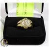 Image 1 : NEW GOLD PLATED RING SZ 8