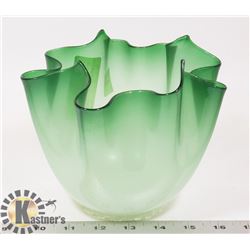 GENUINE VENETIAN MURANO GLASS GREEN SHEET GLASS