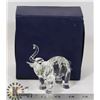Image 1 : SMALL CRYSTAL RAISED TRUNKED ELEPHANT FIGURE