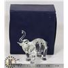 Image 1 : SMALL CRYSTAL RAISED TRUNKED ELEPHANT FIGURE