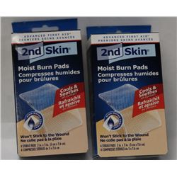 BAG OF 2 EACH 2ND SKIN MOIST BURN PADS
