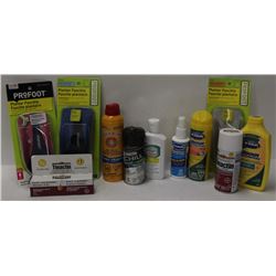 1 BAG OF FOOT POWDERS, CREAMS, SPRAYS, & INSOLES