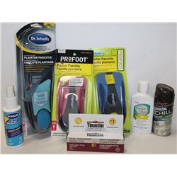 1 BAG OF FOOT POWDERS, CREAMS, SPRAYS, & INSOLES