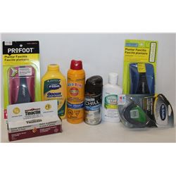 1 BAG OF FOOT POWDERS, CREAMS, SPRAYS, & INSOLES