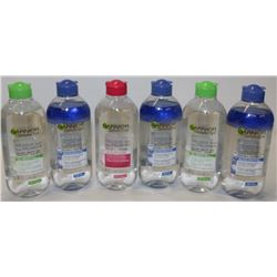 BAG OF 6 GARNIER ASSORTED MICELLAR WATER