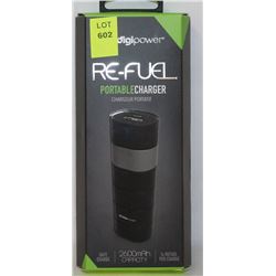DIGIPOWER, RE-FUEL PORTABLE CHARGER 2600 MAH