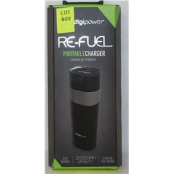 DIGIPOWER, RE-FUEL PORTABLE CHARGER 2600 MAH
